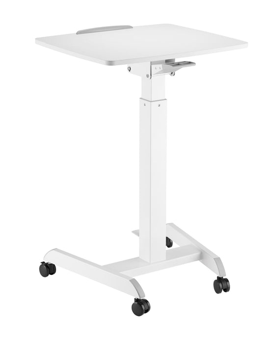 BRATECK Height Adjustable Mobile Workstation with Foot Pedal & Tiltable Desktop.