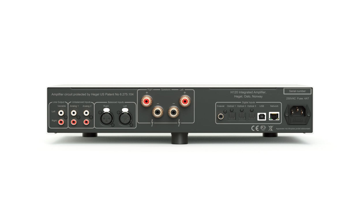 HEGEL H120 Integrated Amplifier 2 x 75W at 8 Ohm, SoundEngine 2 6 Digital Input