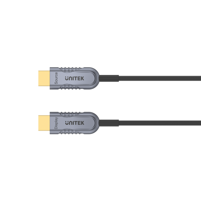 UNITEK 60M Ultrapro HDMI2.1 Active Optical Cable. Color: Space Grey + Black.