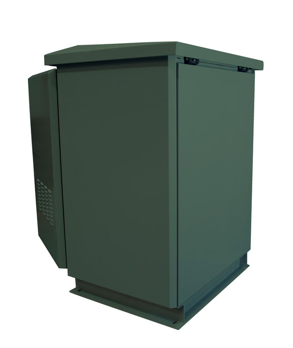 DYNAMIX 27RU Outdoor Freestanding Cabinet. (800 x 800 x 27U) IP45 rated. Angled