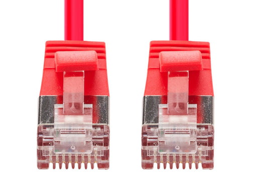 DYNAMIX 0.25m Cat6A S/FTP Red Ultra-Slim Shielded 10G Patch Lead (34AWG) with RJ