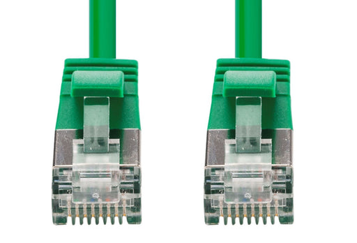 DYNAMIX 1m Cat6A S/FTP Green Ultra-Slim Shielded 10G Patch Lead (34AWG) with RJ4