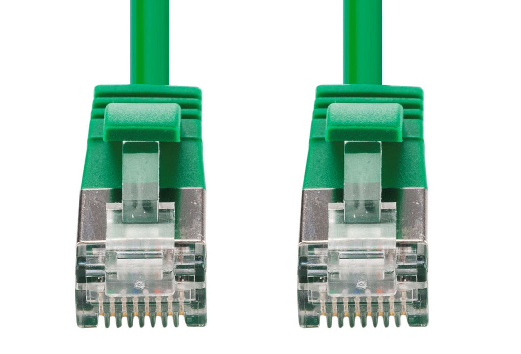 DYNAMIX 3m Cat6A S/FTP Green Ultra-Slim Shielded 10G Patch Lead (34AWG) with RJ4