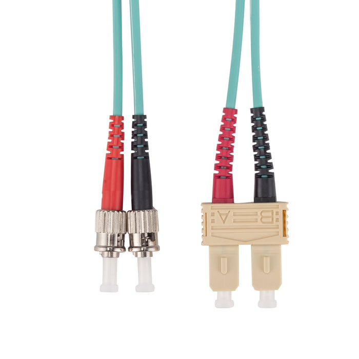 DYNAMIX 5M 50u SC/ST OM3 Fibre Lead (Duplex, Multimode) Aqua LSZH Jacket