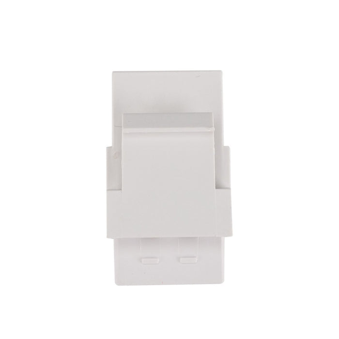 DYNAMIX Cat6 Rated RJ45 8C Joiner, 2-Way (2x RJ45 Sockets) Colour White