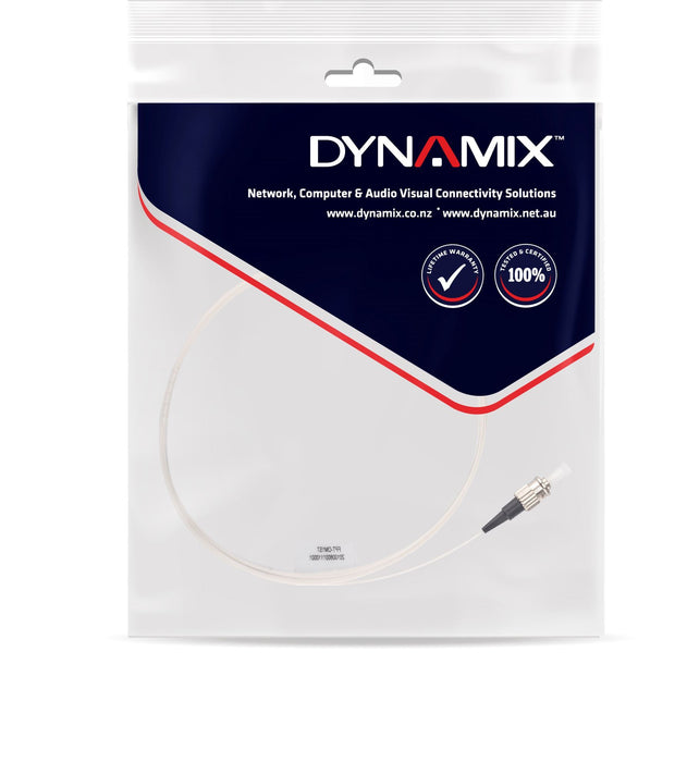 DYNAMIX 2M ST Pigtail OM1 1x Piece White, 62.5/900um Multimode Fibre