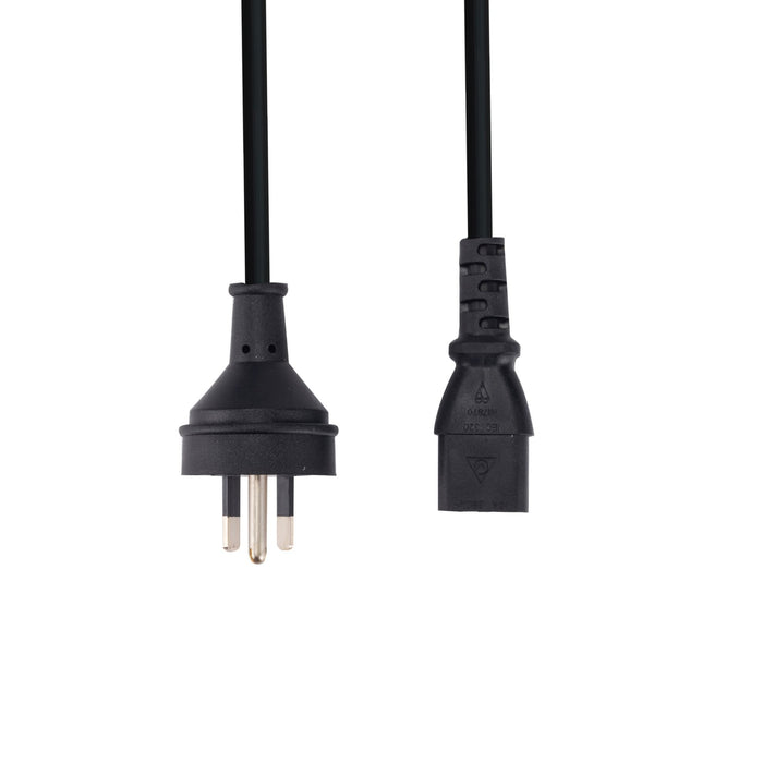 DYNAMIX 3m 3-Pin Plug to IEC Female Plug rounded Earth Pin. 10A. SAA Power Cord