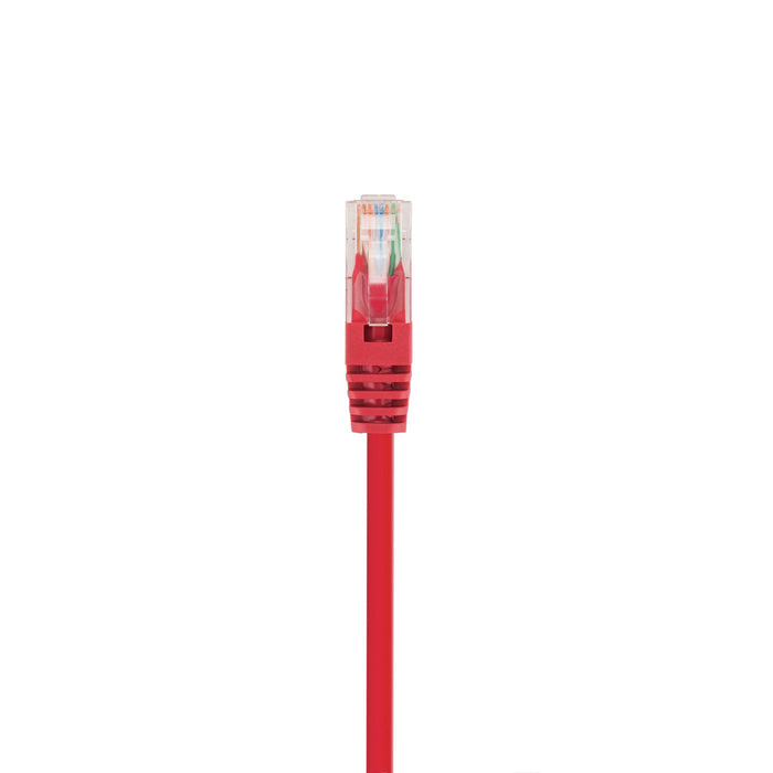 DYNAMIX 0.3m Cat5e Red UTP Patch Lead (T568A Specification) 100MHz 24AWG Slimlin