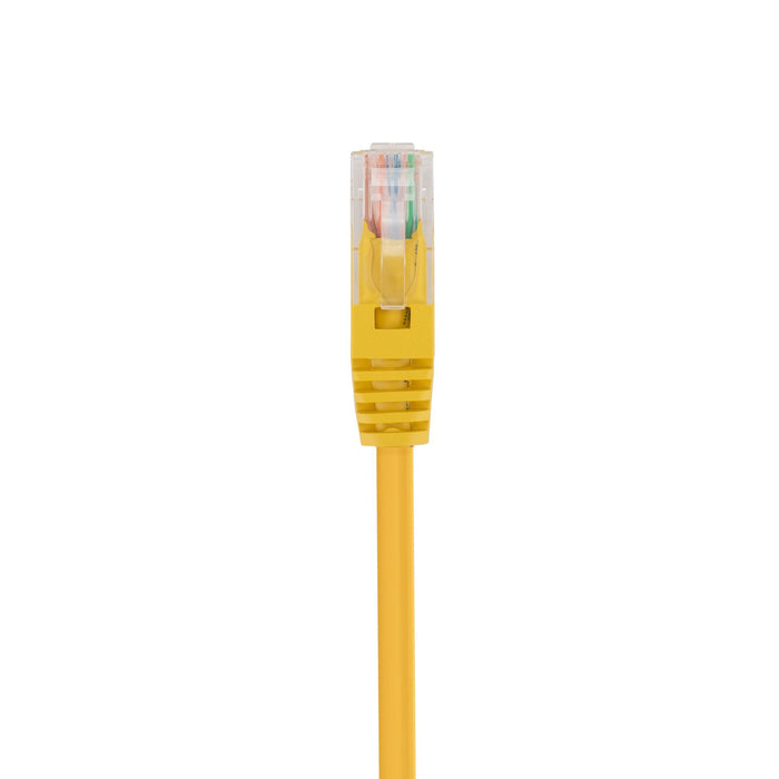 DYNAMIX 1m Cat5e Yellow UTP Patch Lead (T568A Specification) 100MHz 24AWG Slimli