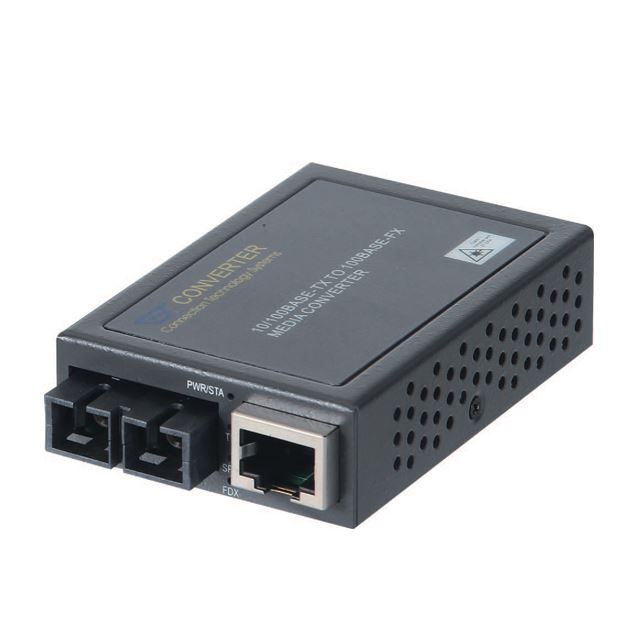 CTS 10/100Base-TX to 100Base-FX SC Singlemode Media Converter. Compact Fast Ethe