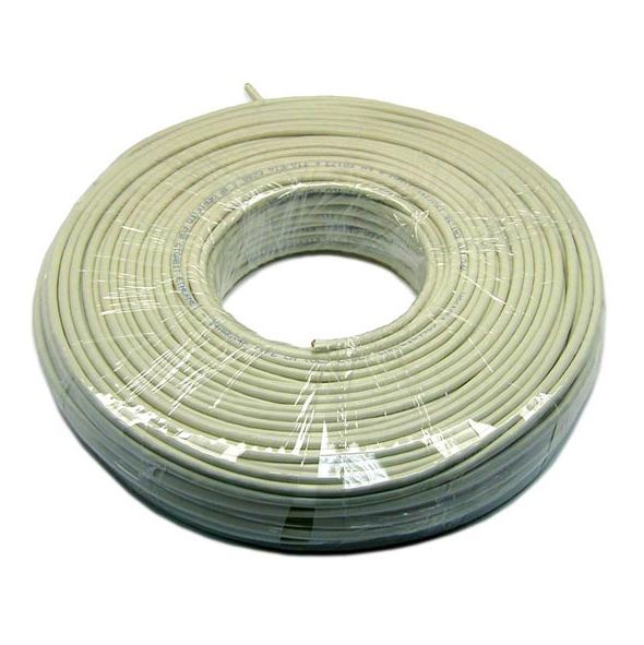 DYNAMIX 100m Cat5e Ivory UTP STRANDED Cable Roll 100MHz, 24AWGx4P, PVC Jacket