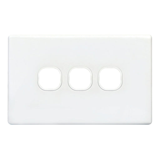 TRADESAVE Switch Plate ONLY. 3 Gang Accepts all Tradesave Mechanisms. Moulded in