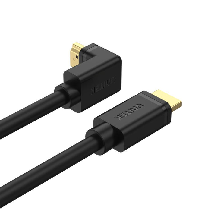 UNITEK 3M 4K HDMI 2.0 Right Angle Cable with 90 Degree Elbow. Supports HDR10; HD