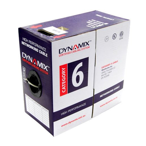 DYNAMIX 305m Cat6 Grey UTP STRANDED Cable Roll, 250MHz, 24AWGx4P, PVC Jacket