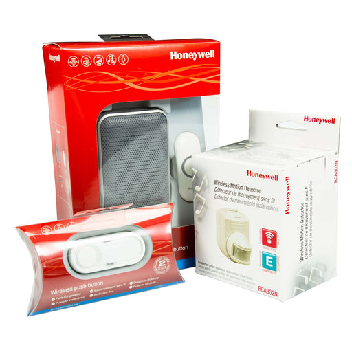 HONEYWELL Wireless Series 3 Portable Doorbell Bundle. Includes 2x Wireless Push