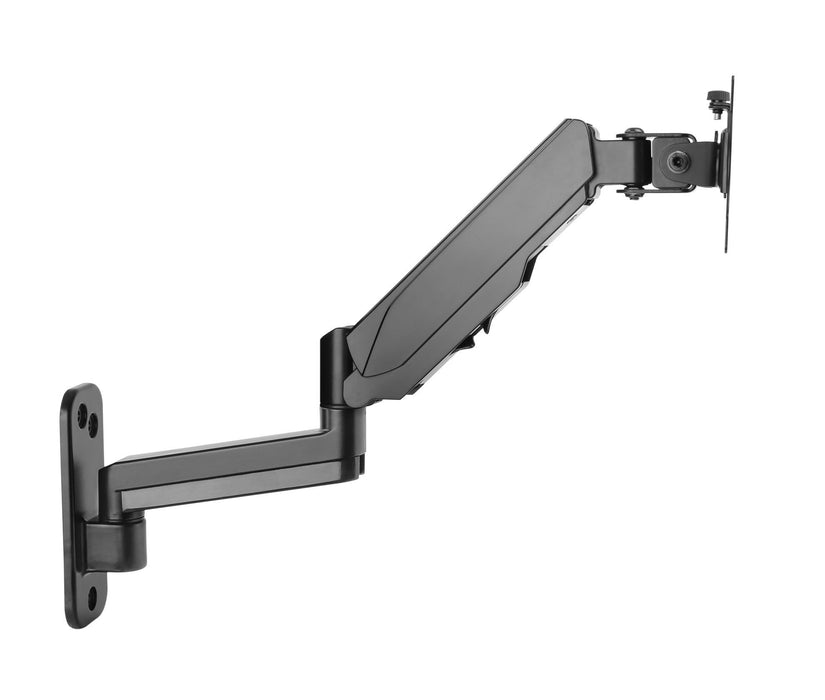 BRATECK 17''-32'' Single Screen Wall Mounted Gas Spring Monitor Arm. Max load: 9