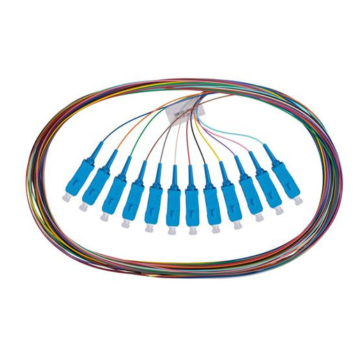 DYNAMIX 2M SC Pigtail G657A1 12 Pk Colour Coded, 900um Single-mode Fibre