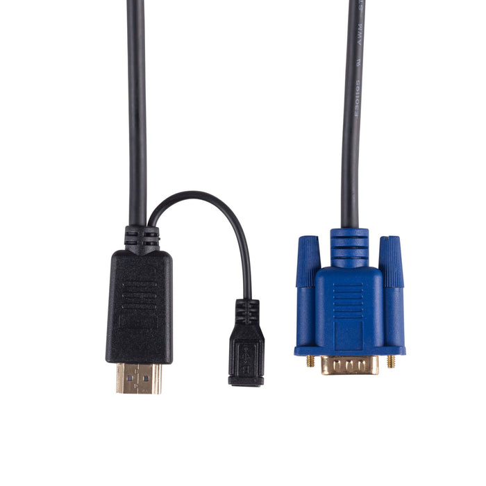 DYNAMIX 2m HDMI to VGA Cable, Includes Micro USB Female. Optional Power