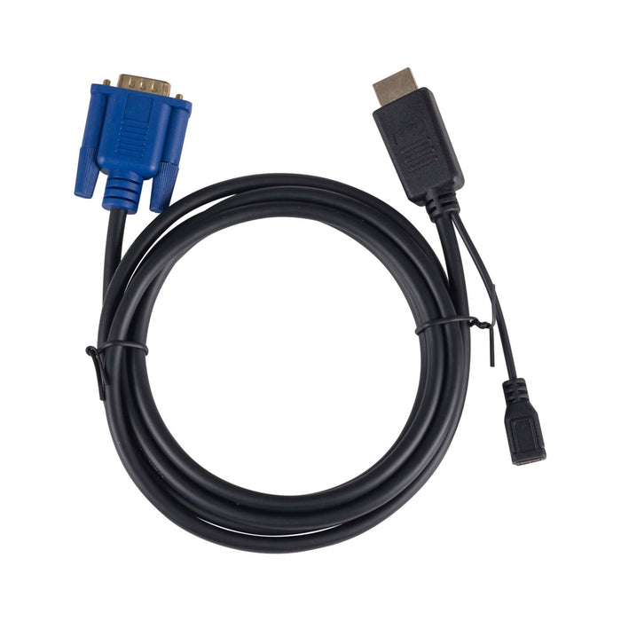 DYNAMIX 2m HDMI to VGA Cable, Includes Micro USB Female. Optional Power