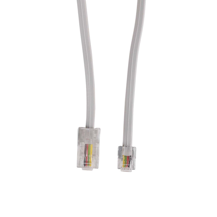 DYNAMIX 3m RJ12 to RJ45 Cable - 4C All pins connected crossed, Colour Grey