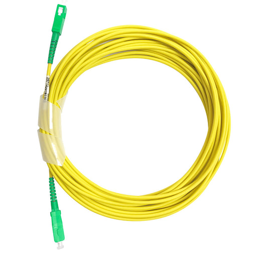 30M SCA/SCA G657A1 Armoured Fibre Lead (Simplex, Singlemode) Yellow 3.0mm Jacket