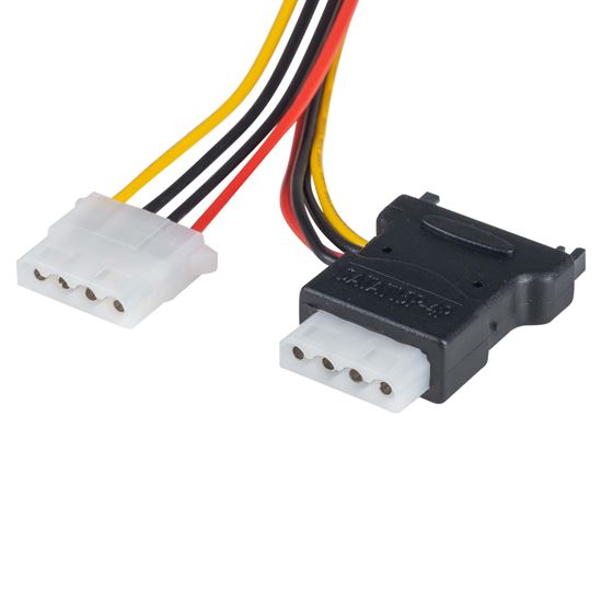 DYNAMIX Dual Port Serial ATA Power Splitter Cable, Converts 1x SATA 15P to 2x