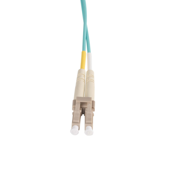 DYNAMIX 10M 50u LC/LC OM3 Fibre Lead (Duplex, Multimode) Aqua LSZH Jacket