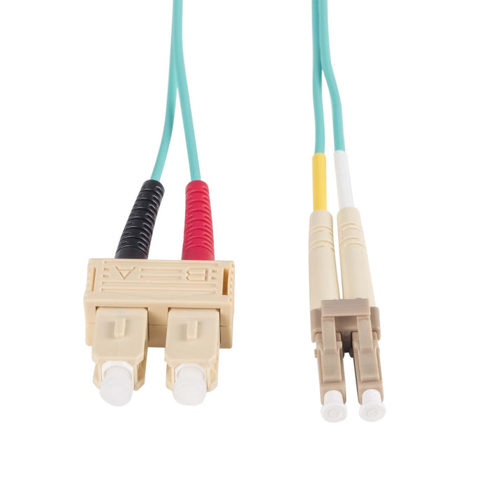 DYNAMIX 20M 50u LC/SC OM3 Fibre Lead (Duplex, Multimode) Aqua LSZH Jacket