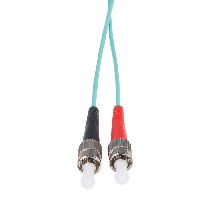 DYNAMIX 0.5M 50u LC/ST OM3 Fibre Lead (Duplex, Multimode) Aqua LSZH Jacket