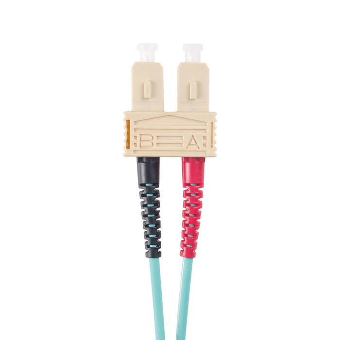 DYNAMIX 2M 50u SC/SC OM3 Fibre Lead (Duplex, Multimode) Aqua LSZH Jacket