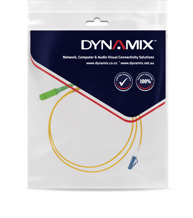 DYNAMIX 5M 9u SCAPC/LC Simplex Single Mode G657A1 Bend Insensitive Fibre Lead. Y