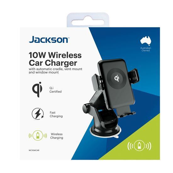 Qi Wireless In-Car Phone Charger with Cradle, Vent & Window Mount