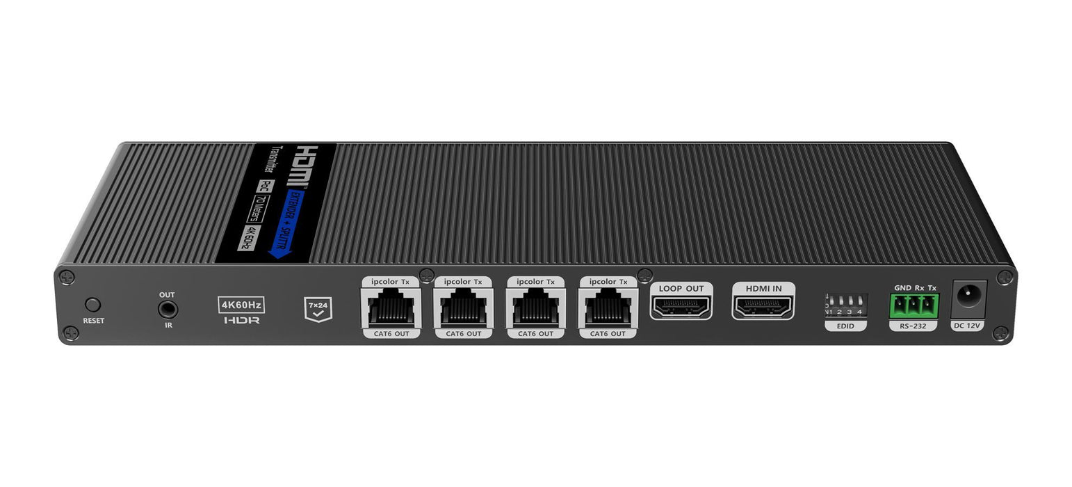 LENKENG 1-In-4-Out 4K@60Hz HDMI Extender. 1x HDMI in, 4x RJ45 out. PoC. Compatib