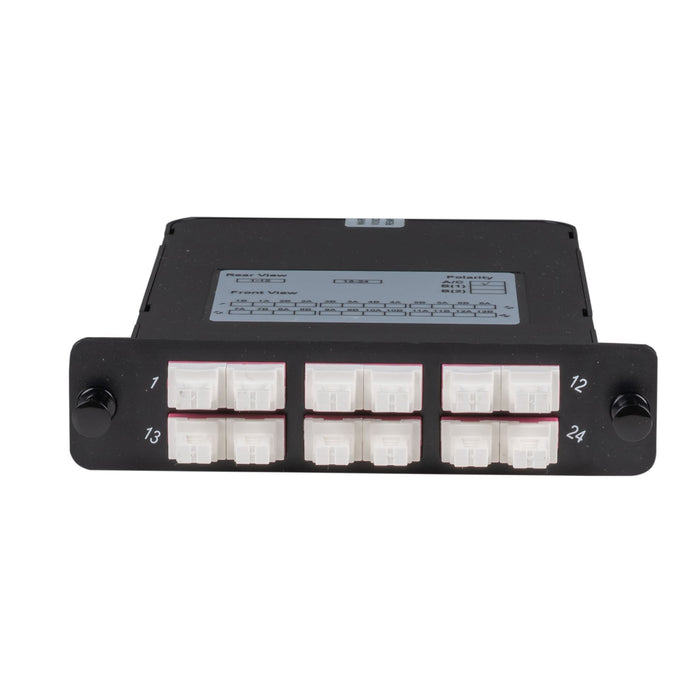 DYNAMIX MPO OM3/4 12 Port LC Duplex Multimode 24 Fibre Cassette