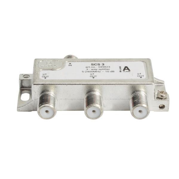 TRIAX RF 3-Way Splitter 5~2400MHz. All Ports Power Pass - Diode Steered