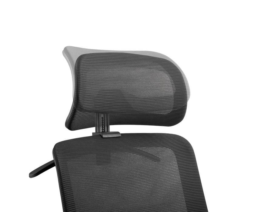 BRATECK Office Chair with Headrest. Ergonomic & Breathable Mesh Back. Pneumatic