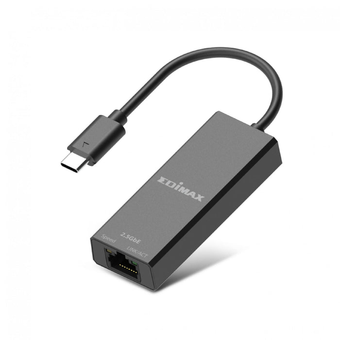 EDIMAX USB-C to 2.5 Gigabit Ethernet Adapter. Supports up to 2.5GbE Data Transfe