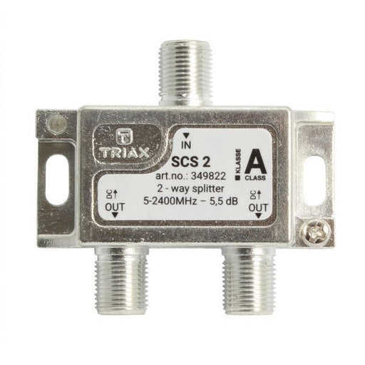 TRIAX RF 2-Way Splitter, 2.4GHz. Coaxial Splitter Ideal for SAT-IF & MATV Distri