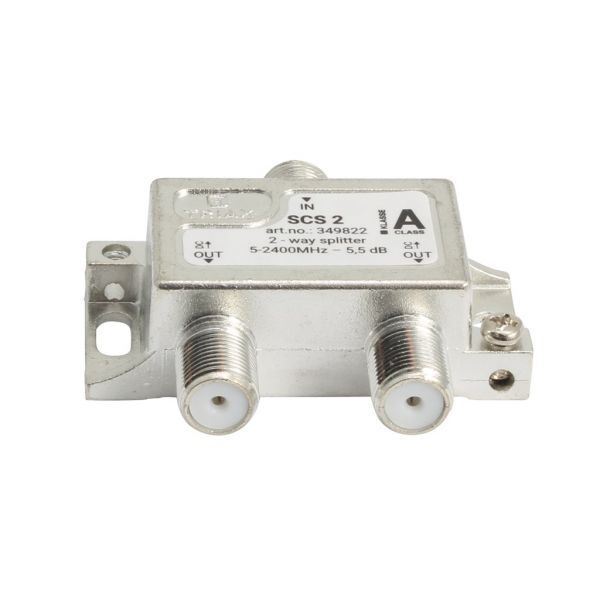 TRIAX RF 2-Way Splitter, 2.4GHz. Coaxial Splitter Ideal for SAT-IF & MATV Distri