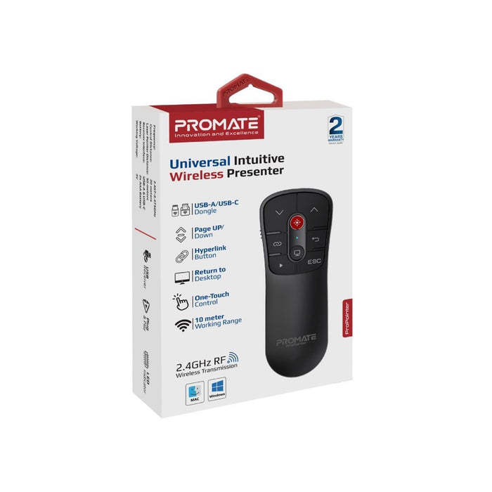 PROMATE Universal Wireless Red Laser Pointer up to 50m Laser Range Includes USB-