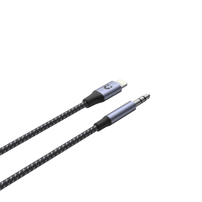 UNITEK  1M, Lightning to 3.5mm Male Aux Cable. Support Hi-Fi Audio Space Grey