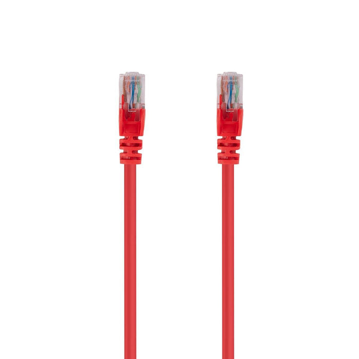 DYNAMIX 0.3m Cat6 Red UTP Patch Lead (T568A Specification) 250MHz 24AWG Slimline