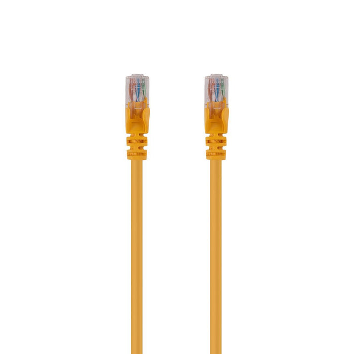 DYNAMIX 1.5m Cat6 Yellow UTP Patch Lead (T568A Specification) 250MHz 24AWG Sliml