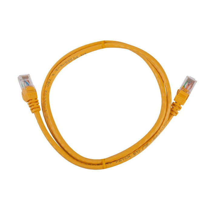 DYNAMIX 7.5m Cat6 Yellow UTP Patch Lead (T568A Specification) 250MHz 24AWG Sliml