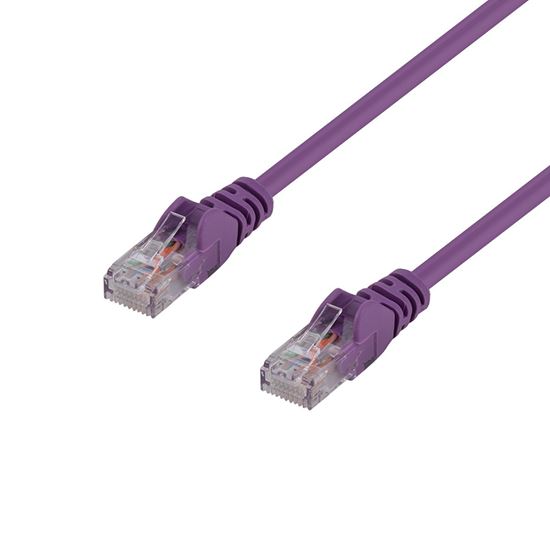 DYNAMIX 5m Cat6 Purple UTP Patch Lead (T568A Specification) 250MHz 24AWG Slimlin