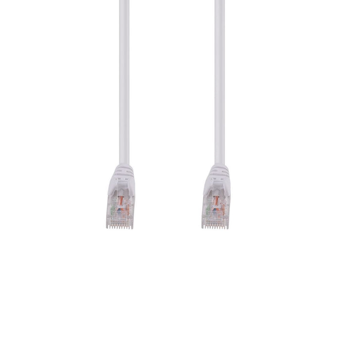 DYNAMIX 2m Cat6 White UTP Patch Lead (T568A Specification) 250MHz 24AWG Slimlin