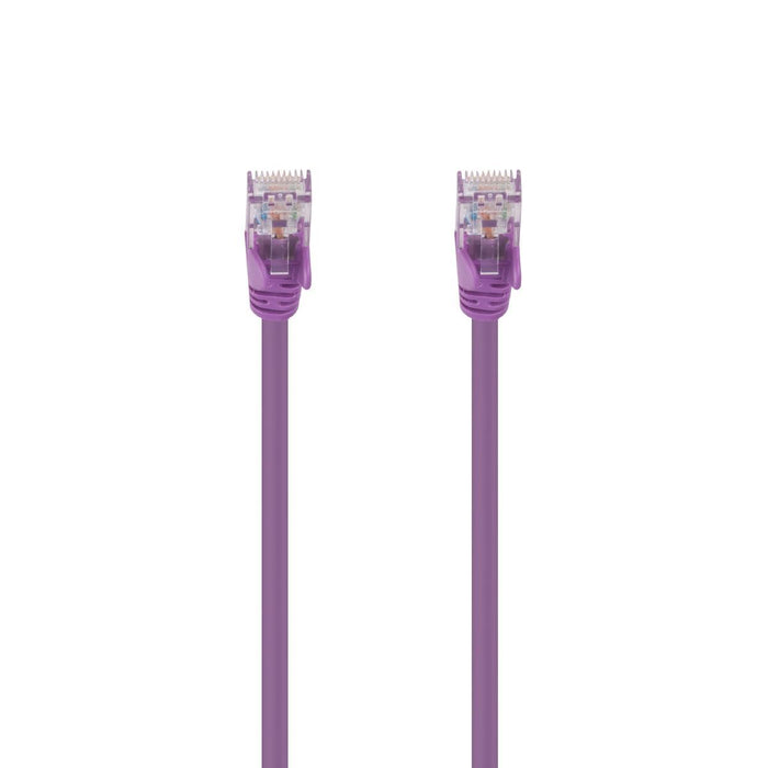 DYNAMIX 0.5m Cat6 UTP Cross Over Patch Lead - Purple with Label 24AWG Slimline S