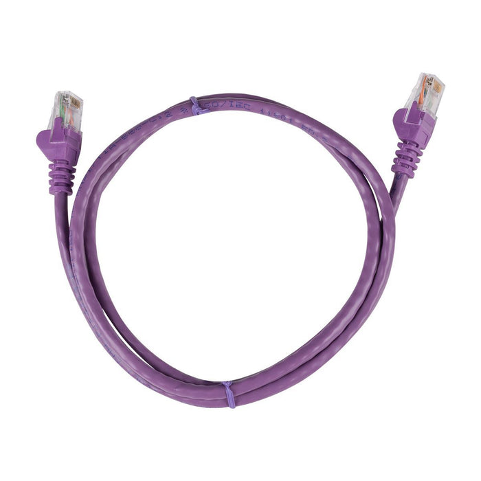 DYNAMIX 5m Cat6 UTP Cross Over Patch Lead - Purple with Label 24AWG Slimline Sna