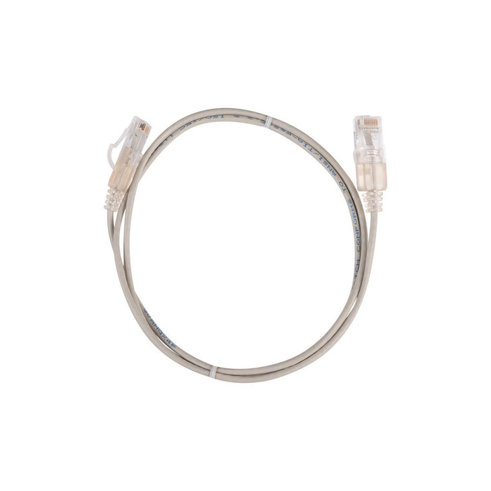 DYNAMIX 0.25m Cat6A 10G Beige Ultra-Slim Component Level UTP Patch Lead (30AWG)