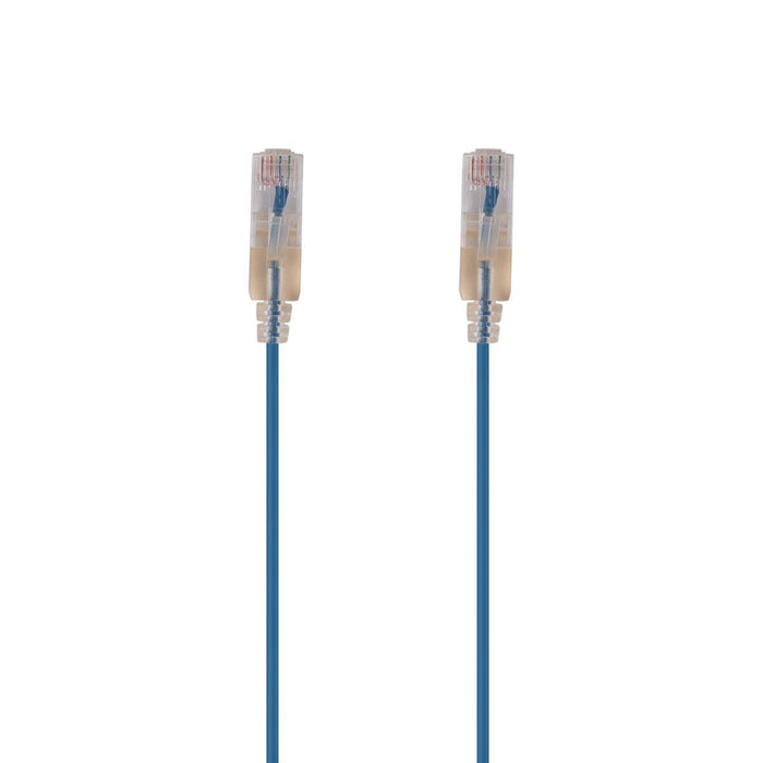 DYNAMIX 2m Cat6A 10G Blue Ultra-Slim Component Level UTP Patch Lead (30AWG) with